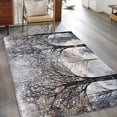 thumbnail image 3 of 3'x5' Area Rugs, Black Grey Forest Indoor Outdoor Area Rug for Living Room Bedroom, Vintage Watercolor Tree Tunk Washable Bathroom Rugs Kitchen Floor Carpet Mats Home Decor Aesthetic, 3 of 8