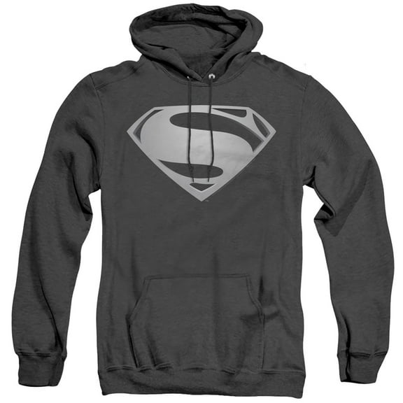Snyder Cut Justice League Movie Superman Symbol Black Suit 2 Unisex Adult Pull-Over Heather Hoodie, Black, Small