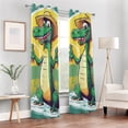 thumbnail image 7 of Cartoon Crocodile with Hat Blackout Curtains W82 x L52 1 Panel Window Curtain for Bedroom Living Room, 7 of 7