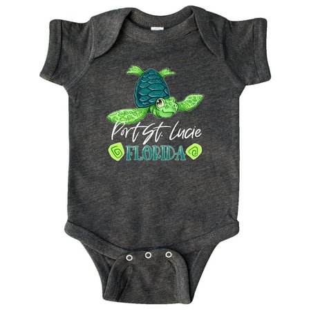 

Inktastic Port St. Lucie Florida Happy Sea Turtle Gift Baby Boy or Baby Girl Bodysuit