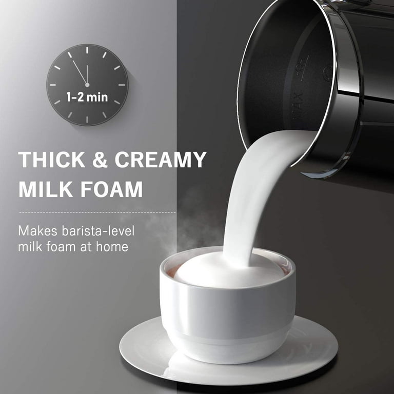Milk Frother, Automatic Milk Steamer with New Foam Density Feature,  Electric Frother with Hot or Cold Milk Function for Coffee, Cappuccino and