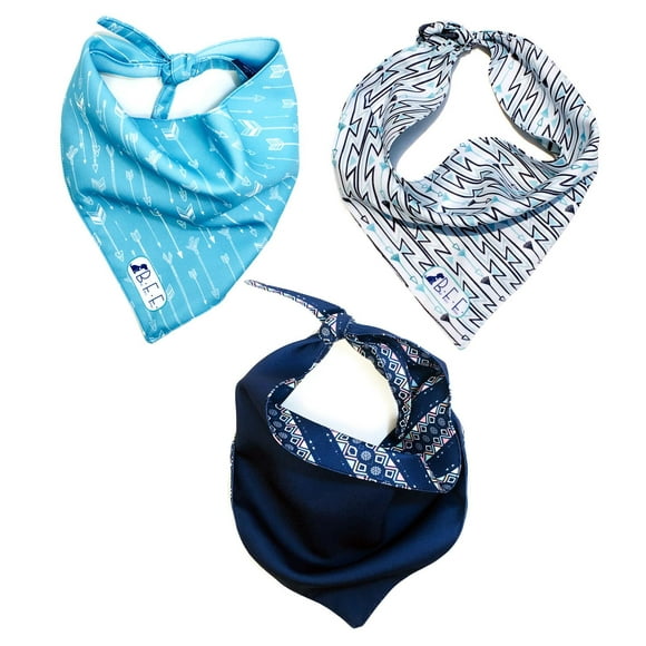 Bandanas para perros set de 3 piezas talla mediana - Tribal Azul