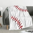 thumbnail image 3 of Yibo Red White and Blue Stars Blanket Flannel Soft and Comfortable Anti-static Bed Sofa Blanket, 3 of 9
