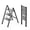 Black, variant on 3 Step Ladder, Foldable Step Stool, Aluminum Lightweight Ladder for Home Kitchen Closet, Anti-Slip Pedals, Ease of Folding, Portable, 300lbs Capacity - Gold