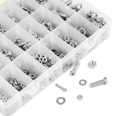 Mr. Pen- Nuts and Bolts Assortment Kit, 810 pcs, Stainless Steel M3 M4 M5 M6 Phillips Pan Head Assorted Nuts and Bolts