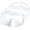 White, variant on WELLIFE FESTIVE Pink Adult Swim Goggles with Nose Cover, Wide View Diving Mask No Leak Swimming Goggles for Men Women Youth