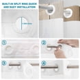 thumbnail image 4 of No Hook Shower Curtain, Brown Ombre Shower Curtains for Bathroom with See Through Top Window, Vintage Country Wooden Waterproof & Washable Bath Curtain Stand Up Stall 36"x72", 4 of 9