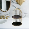 thumbnail image 2 of Made From Birdcage Shaped Cakes Cupcakes Display Serving Stand Dresser Cosmetics Cosmetics Cosmetics Makeups Storage Organizer Holder for , Black 2 Tier, 2 of 7