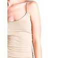 thumbnail image 4 of Ola Mari Junior and Plus Size Adjustable Spaghetti Strap Solid Camisole Tank Top, Khaki, 2XL, 4 of 4