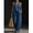 Navy Blue-S, variant on Blue Top and Wide-Leg Denim Pants Two-Piece Set
