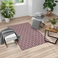 thumbnail image 1 of Modern Turkish Area Rug, Retro 60s 70s Vintage Geometrical Rounds Triangles Pattern Art Image, Soft Carpet for Living Room Decor with Distressed Look, 4' X 5.7', Pale Almond, by Ambesonne, 1 of 4