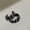 Black, variant on Punk wind cloth art letter ear ring hip hop street retro port style ear ring ear-Black