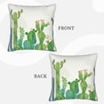 thumbnail image 3 of Bingfone Cartoon Cactus Linen Throw Pillow Covers Cushion Case Pocket Button Vintage Farmhouse Pillowcase for Sofa Couch Bed 20"x20", 3 of 9