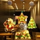 thumbnail image 2 of Santa Claus muñeco de nieve forma de alce ventosa para ventana suministros de vacaciones decoración Led decoración navideña luces navideñas, 2 of 4