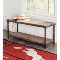 thumbnail image 5 of Plow & Hearth Deep Creek Bench/Table with Metal Frame and Rustic Wood, 5 of 6