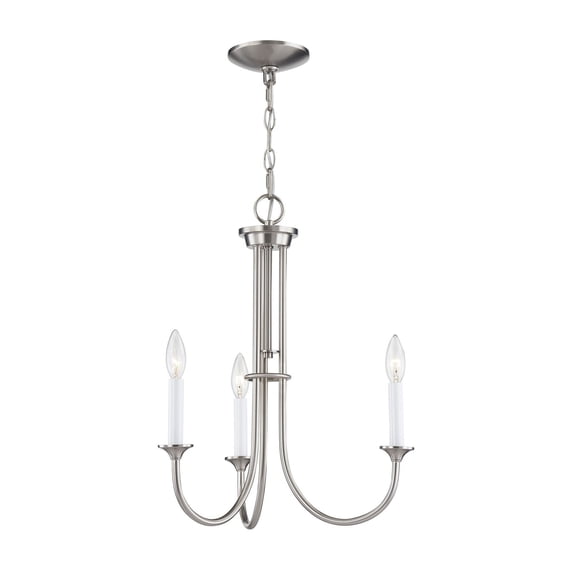 Elk Home Meadowview 18-inch Wide 3-Light Chandelier in Brushed Nickel
