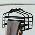 thumbnail image 2 of Home Basics Velvet Trouser Hanger, (Pack of 3), Black, 2 of 6