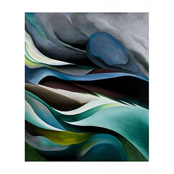 From the Lake No. 1, 1924 by Georgia O'Keeffe, Art Print Poster, Paper Size 14" x 11" Image Size 12" x 10"(455)
