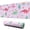 Pink Cartoon Dinosaurs, variant on Long Mouse Pads for Desk,Pink Cartoon Dinosaurs Cacti Pattern Desk Mats on Top Of Desks, Desk Mouse Pad Extra Large with 3mm Non-Slip Base and Stitched Edge for Gaming,Office,Work,Home 31.5"x11.8"