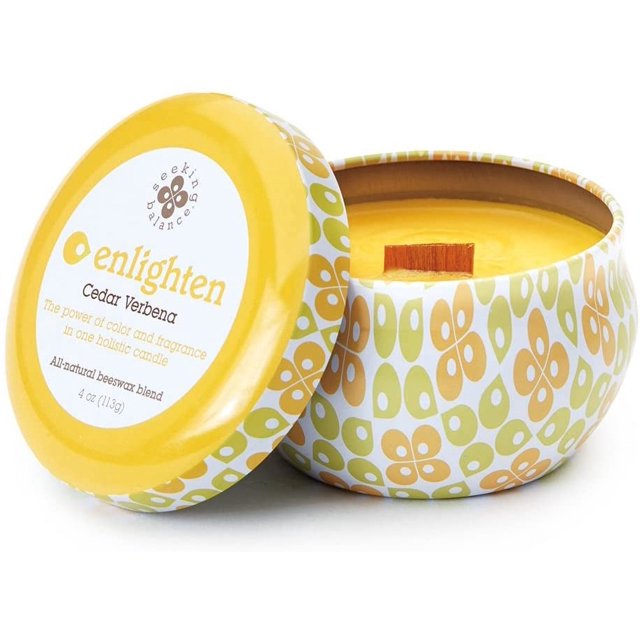 Root Candles Seeking Balance Spa Traveler Candle, Enlighten: Cedar Verbena