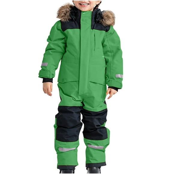Birdeem Enfants Filles Garçons Imperméable à l'Eau Coloré Siamois Costumes de Ski Vestes Hiver Combinaisons