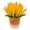 Orange, variant on Neinkie Mini Potted Artificial Eucalyptus Plants Potted Lavender Flowers - Artificial Plants and Flocked Charming Purple Gypsophila Rosemary Greenery in Pots Small Fake Plant Plastic Flower