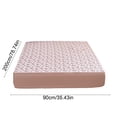 thumbnail image 3 of Linnome Fitted Sheet Floral Pattern Breathable Linen Mattress Protector for Single Bed Cool Easy Clean 35.4x78.4in Multicolor#08, 3 of 6