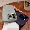 thumbnail image 3 of Luxury Metal Lens Bumper Clear Case For iPhone 15 14 13 12 11 Pro Max Mini X XS Max XR 7 8 Plus Silicone Acrylic Hard Back Cover, 3 of 7