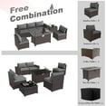 thumbnail image 6 of Gotland 7 Pieces Outdoor Patio Furniture Set with 43" Fire Pit Table Sets Outdoor Furniture Patio Conversation Set (Grey), 6 of 7
