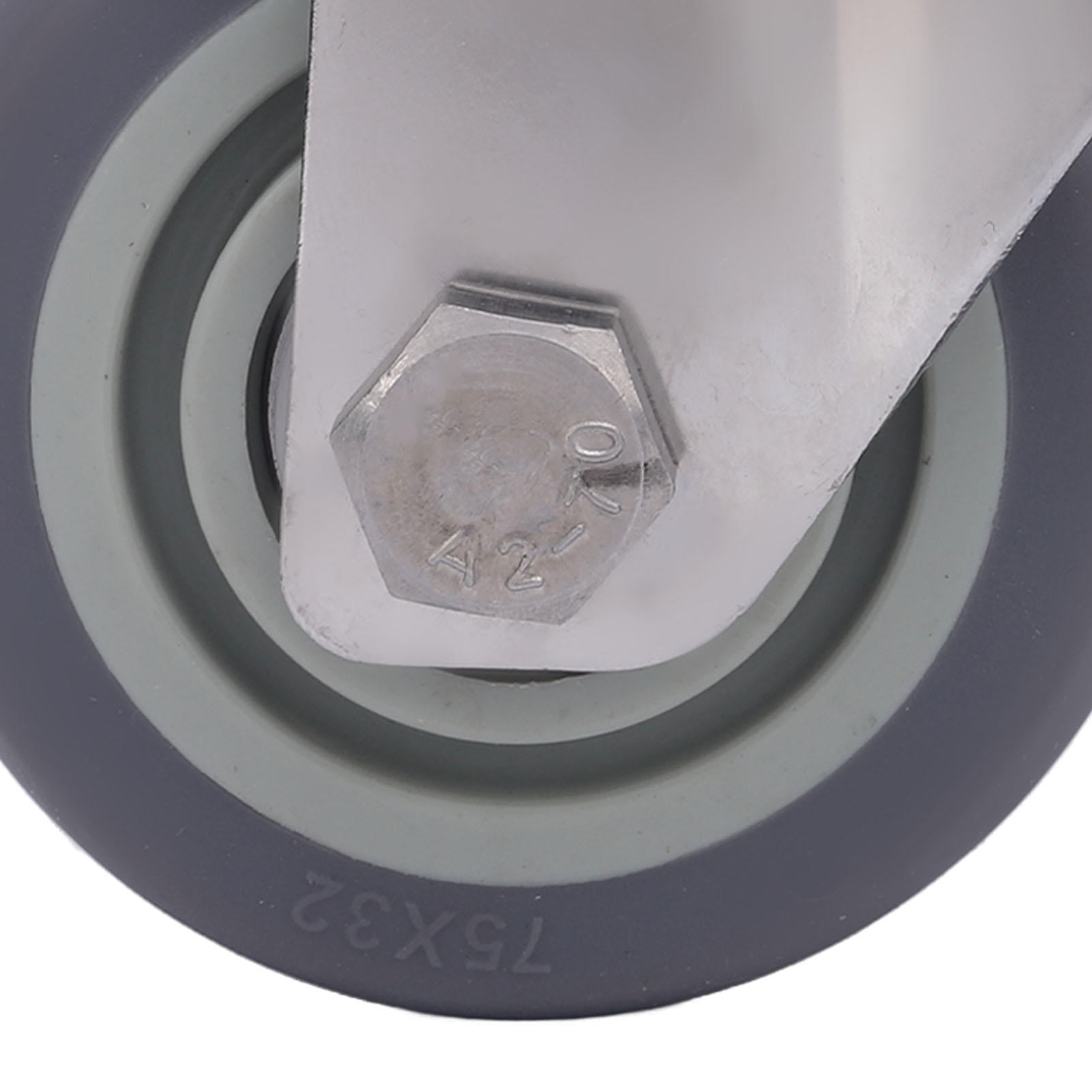 YAHHU 3" Inch 304 Stainless Steel Universal Caster with TPR Quiet Wheel, 60kg Load, 360° Rotation, Ideal for Cart, Furniture, Workbench