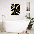 thumbnail image 5 of Modern Abstract Wall Art, Yellow Gray and White Geometric on Black Background Canvas Wall Art, Simple Line Framed Wall Art for Living Room Bathroom Bedroom Kitchen Ready to Hang, 8X10 Inches, 5 of 7