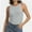 Blue, variant on Women's Crewneck Racerback Ribbed Tank Tops Summer Basic High Neck Sleeveless Slim Fit Crop Tops