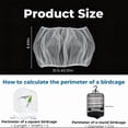 thumbnail image 3 of Bird Cage Cover, Seed Catcher Skirt, Mesh Bird Cage Seed Catcher Skirt, Breathable White Anti-Splash Guard Prevents Seeds and Feather Mess for Round Birdcages(S), 3 of 9