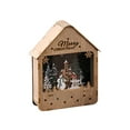 thumbnail image 2 of YOHAVEN Wooden House Christmas Night Light, LED Santa Cabin Luminous Tabletop Ornament for Xmas Home Bedroom Living Room Decor, 2 of 6