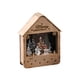 thumbnail image 2 of Luz nocturna LED de madera para casa de Papá Noel - Decoración navideña pintada a mano con resplandor cálido, adorno de escritorio y centro de mesa navideño, 2 of 6