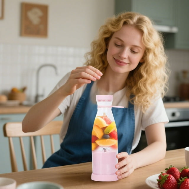 BotaniNest Portable Rechargeable Juicer Large Capacity Functional Small Juicer For Home Use Suitable For Outdoor Travel And Use.