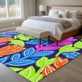 thumbnail image 4 of Rectangle Area Rugs 5 x 7 Ft, Abstract Flower Non-Slip Residential Carpet, Spring Colorful Botanical Floral Leaf Indoor Crawling Mats Runner Rugs for Living Room/Dining Room/Bedroom, 4 of 8