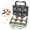Aqua, variant on 6-Count Non-Stick Electric Cupcake Maker Fast Even Heating Cool-Touch Handle Makes Muffins Pizza Cups Cinnamon Buns Ideal Gift for Birthday Holiday