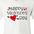 thumbnail image 4 of Inktastic Happy Valentines Day Red Hearts and Arrow Youth T-Shirt, 4 of 5