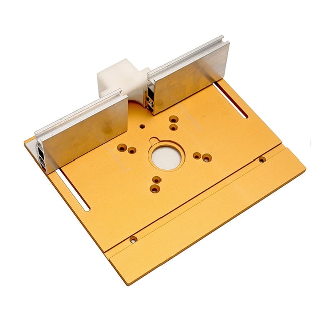 Aluminum Router Table Insert Plate W/Miter Gauge For Woodworking Benches Table Saw Multifunctional Trimmer Engraving Machine ,Woodworking Protractor