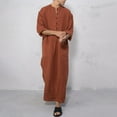 thumbnail image 1 of Lefu Robe Musulmane pour Hommes Ample Thobe Jubba Kaftan Robes Vêtements Longue Robe, 1 of 8