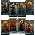 thumbnail image 1 of Tarot Cards CRAFTERIAN Stained Glass 78 baraja de tarot con libro guía, 1 of 6