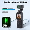 thumbnail image 4 of 4K Vlogging Camera, Pocket Gimbal Camera with 330° Rotation, 1.72" Touch Screen, Face Tracking, 2400mAh Ultra-Long Battery Life,64G Card Travel Digital Video Camera for YouTube TikTok Creators Black, 4 of 12