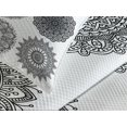 thumbnail image 4 of Ambesonne Oriental Quilted Bedspread Set 3 Pcs, Ottoman Inspired Mandala, Queen Size, White and Black, 4 of 5