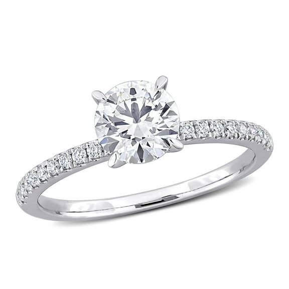 Created Forever Women's 1 1/6ct TW Lab Grown Diamond 14k White Gold Solitaire Engagement Ring