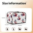 thumbnail image 4 of Toaster Covers 2 Slice, anchor seashells starfishes Retro Waterproof Bread Machine Cover Fits for Standard 2 Slice Toasters, Home Decor Toaster Protection with Hanging Rope, 4 of 7