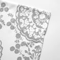 thumbnail image 4 of DriftAway Samantha Floral Damask Medallion Pattern Valance Single Rod Pocket, 106" x 18" Plus 2" Header, Gray, 4 of 6