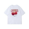 thumbnail image 2 of Oversized Graphic Tees Vintage Cherry Fruit Shirt for Women Aesthetic Printed Unisex T Shirts Short Sleeve Casual Tops, Casual Sporty Tee, Summer Gifts, 2 of 8