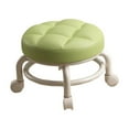 thumbnail image 4 of Abbracc Furniture Stool Low Rolling Seat Multi-Function Portable PU Padded Rolling Stool Green, 4 of 9