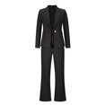 thumbnail image 6 of JDEFEG Dressy Wedding Pant Suits Ladies Autumn Winter Long Sleeved Suit Trousers Suit Elegant Suit Casual Pant Suits Women Work Pants for Women Polyester, Cotton Blends Black M, 6 of 8